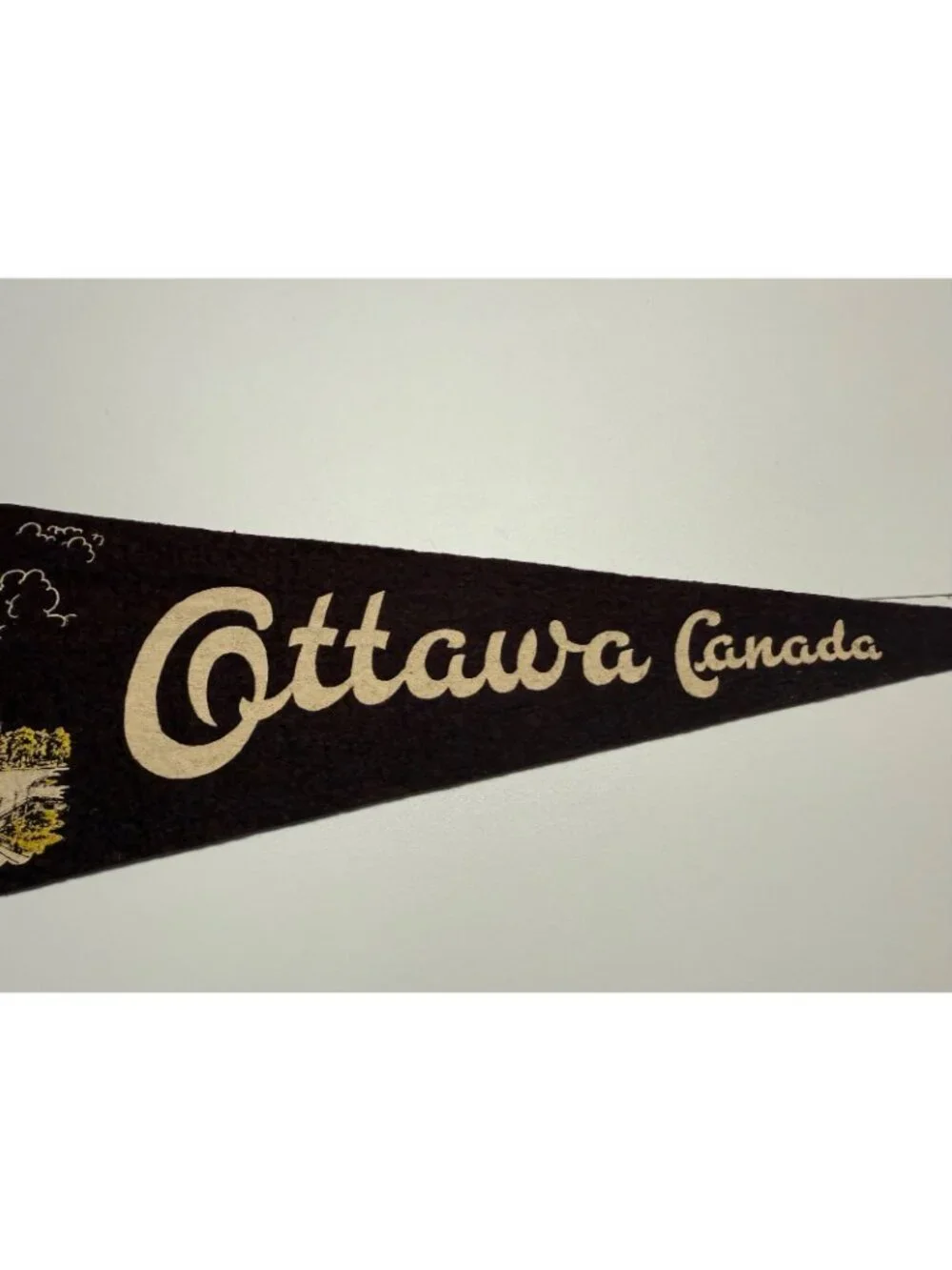 Vtg 1930-40’s Felt Pennant Canadian House of Parliament Ottawa